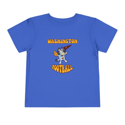 Toddler Bluey Design Washington Commanders Football -Inspired T-Shirt