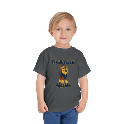 Chase Paw Patrol Fighting Irish College Football Design Toddler Tee