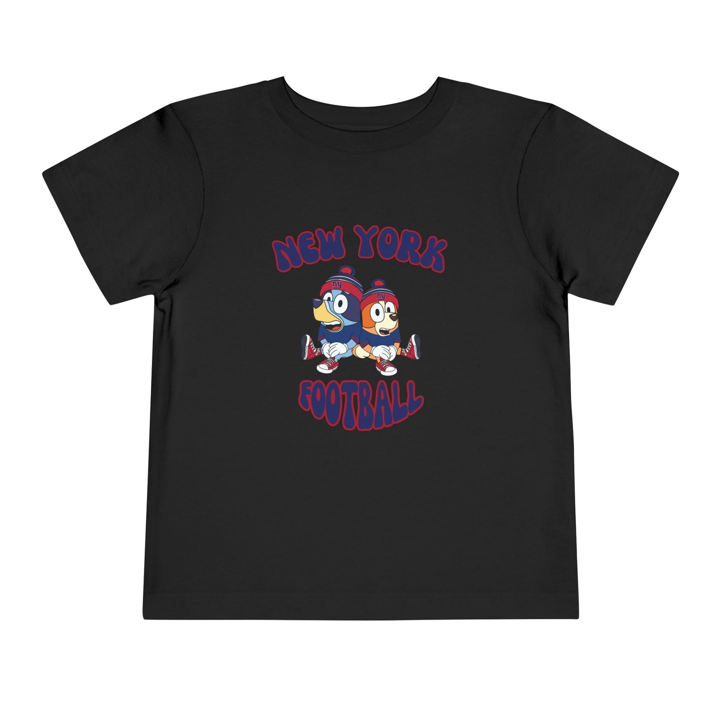 Toddler Bluey & Bingo Design New York Giants Football - Inspired T-Shirt