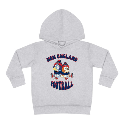 Toddler Bluey & Bingo Design Patriots Football - Inspired Pullover Fleece Hoodie