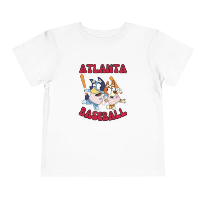 Toddler Bluey Design Atlanta Braves - Inspired T-Shirt