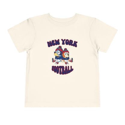 Toddler Bluey & Bingo Design New York Giants Football - Inspired T-Shirt