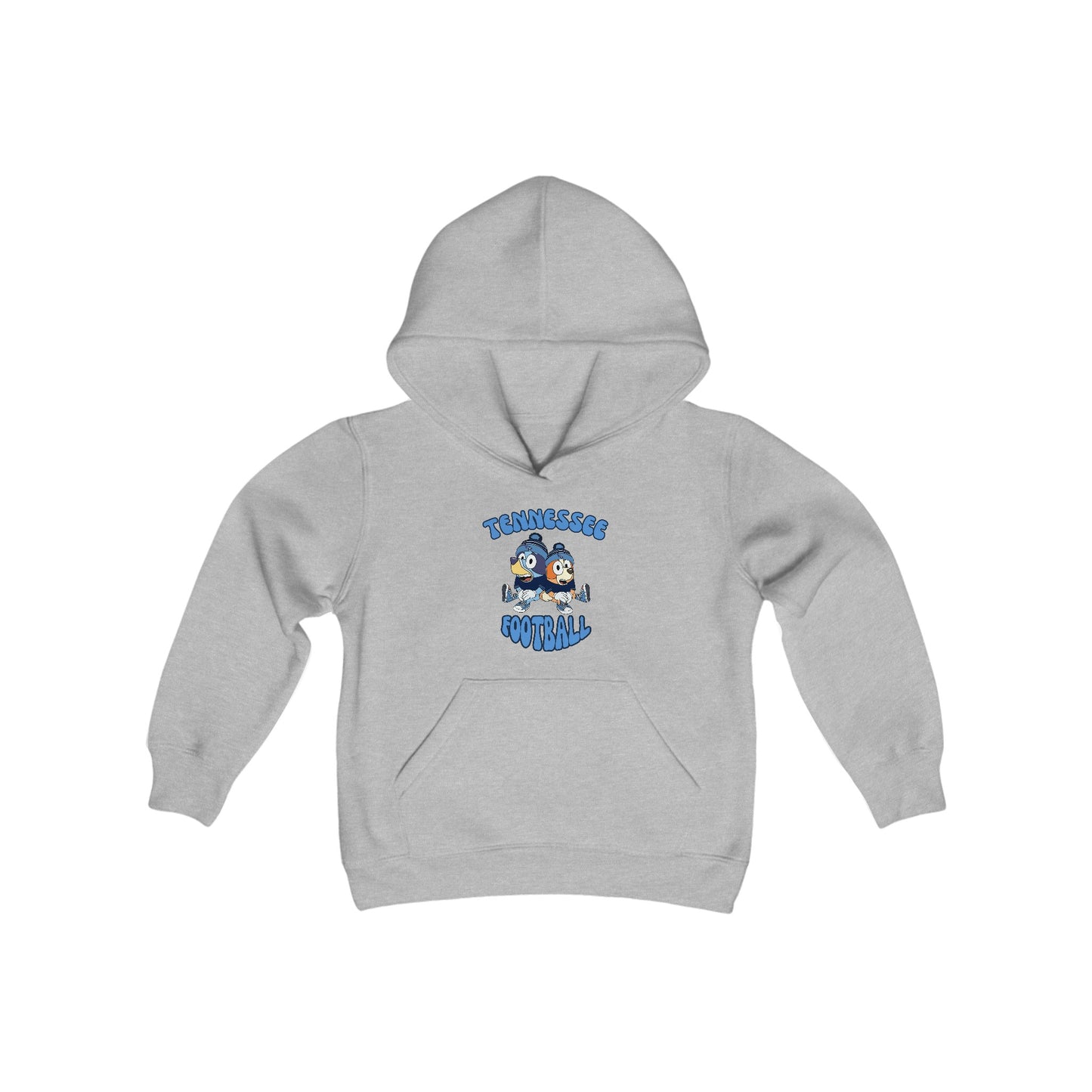 Youth Bluey & Bingo Design Titans Football - Inspired Heavy Blend Hooded Sweatshirt