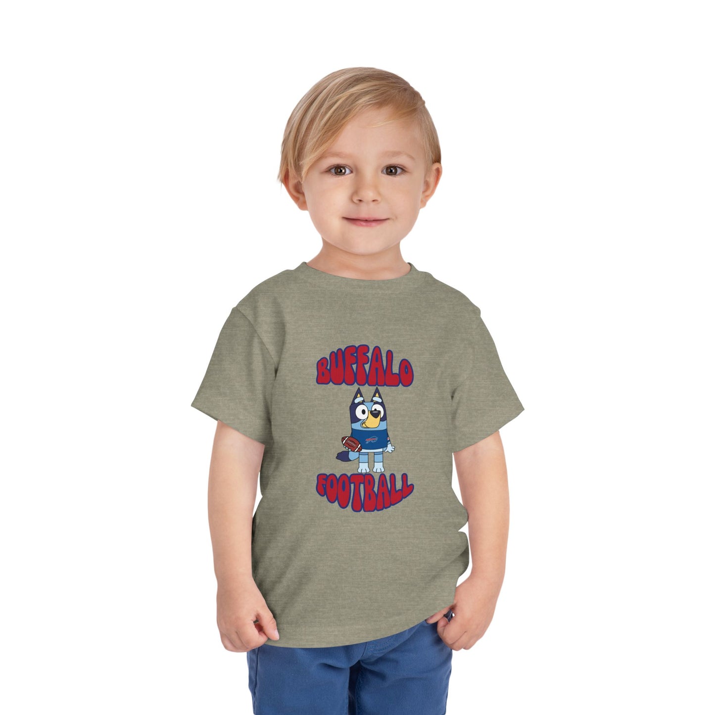 Toddler Bluey Design Buffalo Bills Football - Inspired T-Shirt