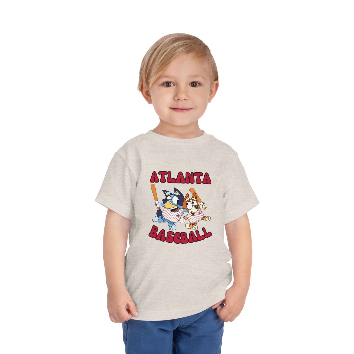 Toddler Bluey Design Atlanta Braves - Inspired T-Shirt