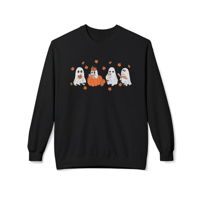 Halloween Spooky Book Lover Crewneck Sweatshirt – Comfort & Style for Spooky Season