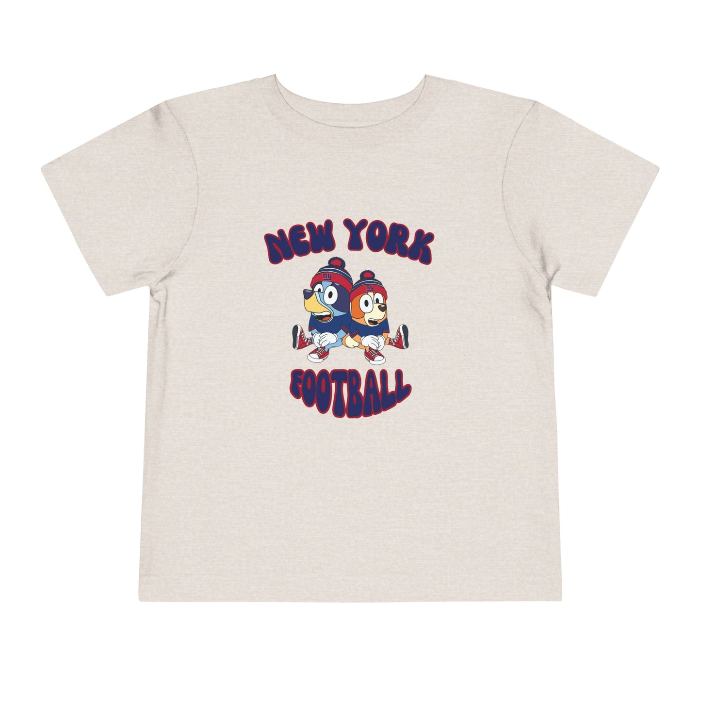 Toddler Bluey & Bingo Design New York Giants Football - Inspired T-Shirt