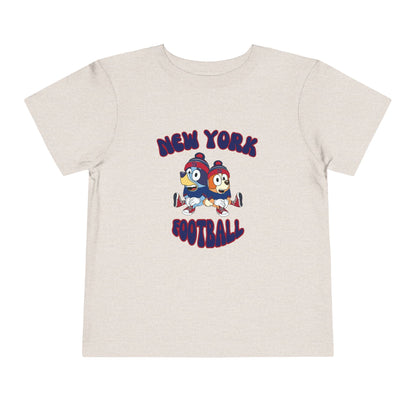 Toddler Bluey & Bingo Design New York Giants Football - Inspired T-Shirt