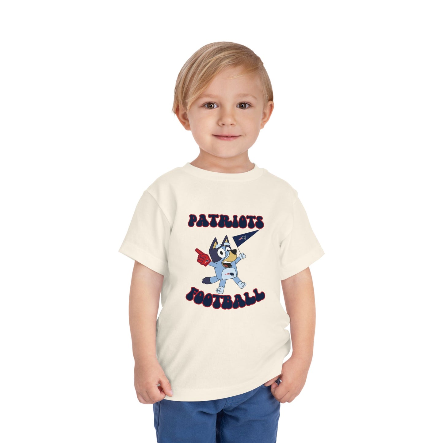 Toddler Bluey Design Patriots Football-Inspired T-Shirt