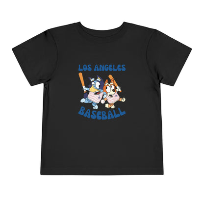 Toddler Bluey Design LA Dodgers - Inspired T-Shirt