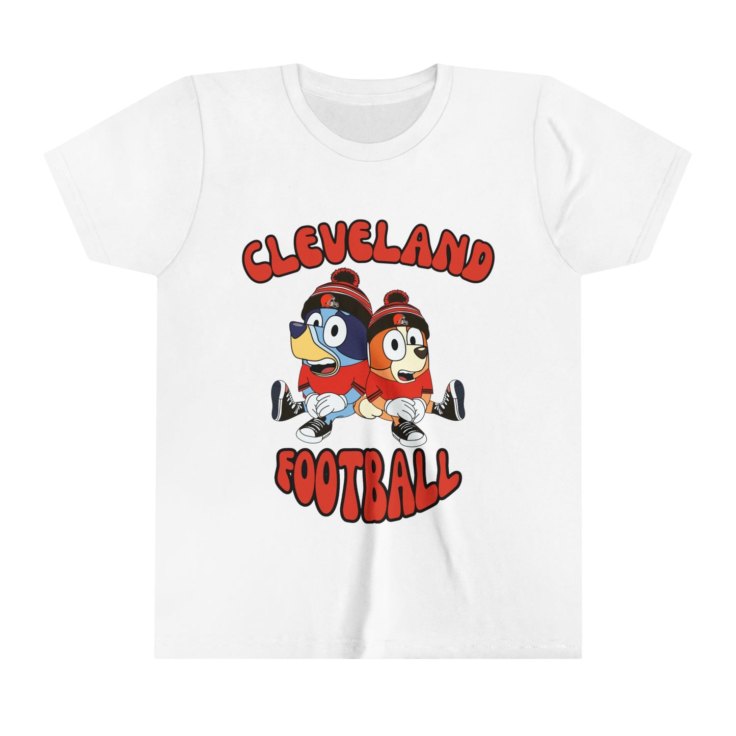 Youth Bluey & Bingo Design Browns Football - Inspired T-Shirt