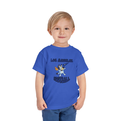 Toddler Bluey Design Las Angeles Rams Football -Inspired T-Shirt