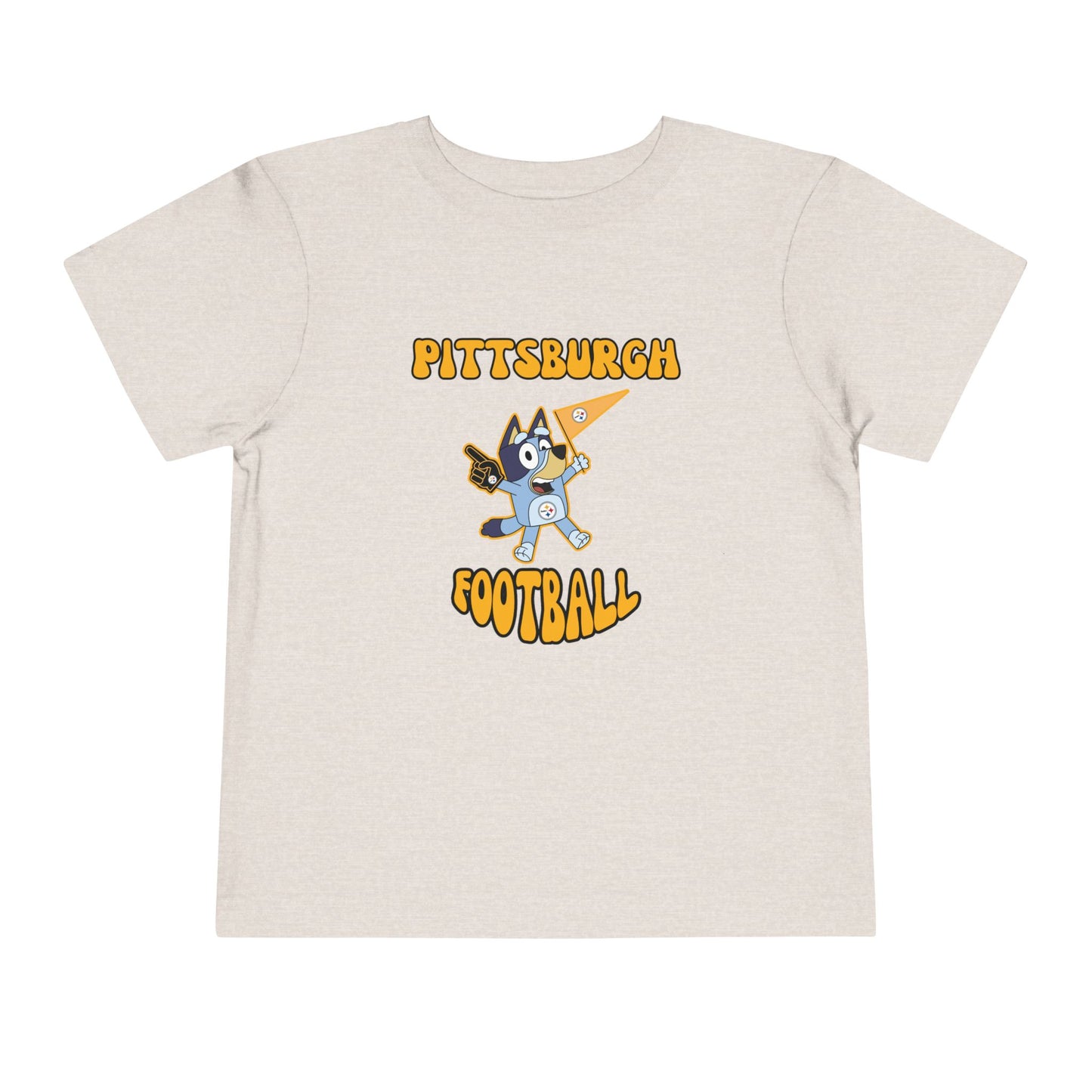 Toddler Bluey Design Pittsburgh Steelers Football -Inspired T-Shirt