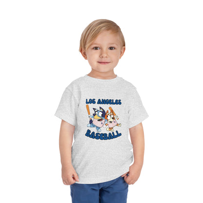 Toddler Bluey Design LA Dodgers - Inspired T-Shirt