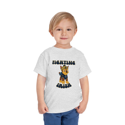 Chase Paw Patrol Fighting Irish College Football Design Toddler Tee