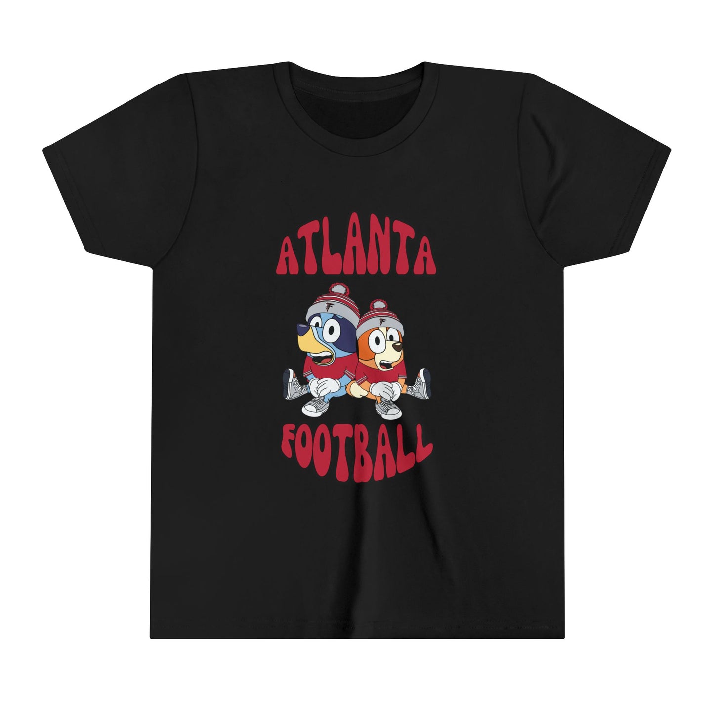 Youth Bluey & Bingo Design Falcons Football - Inspired T-Shirt