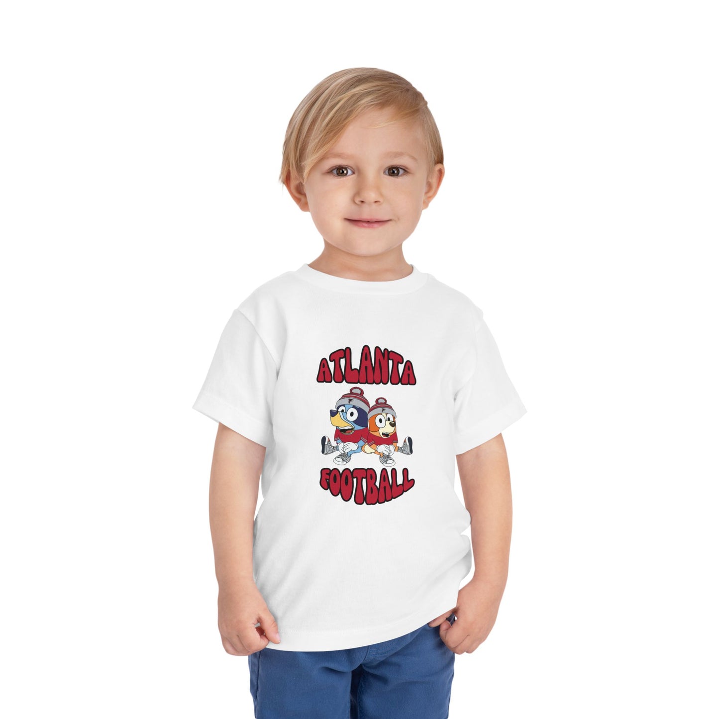 Toddler Bluey & Bingo Design Falcons Football - Inspired T-Shirt