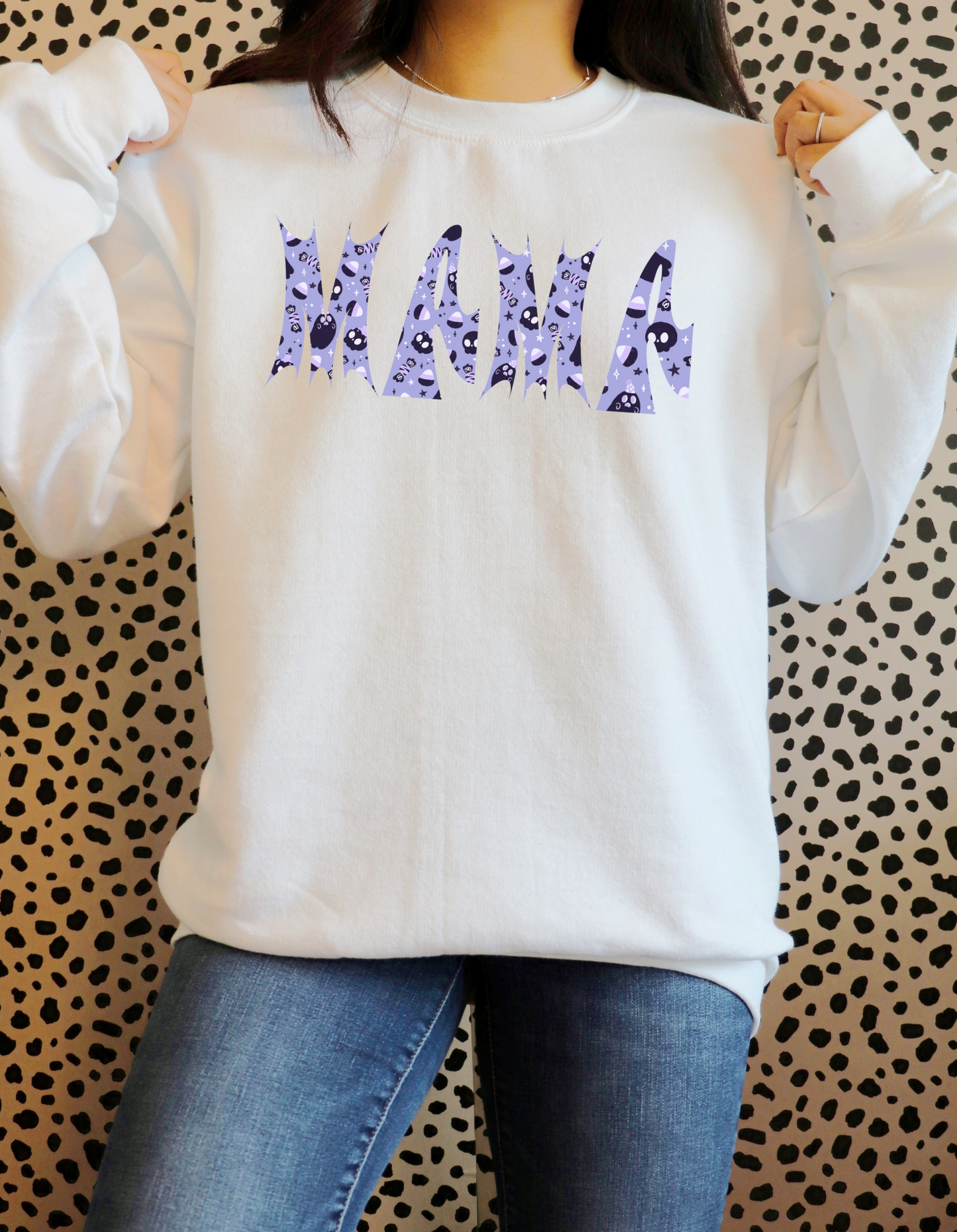 Halloween Trendy Mama Crewneck Sweatshirt – Comfort & Style for Spooky Season