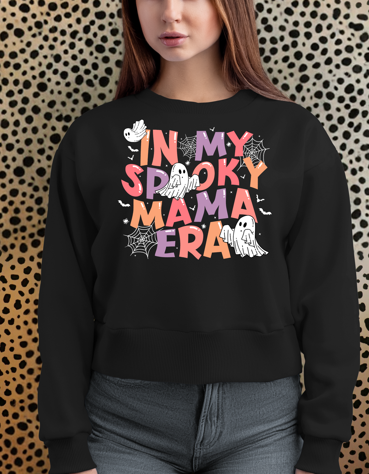 Halloween Trendy In My Spooky Mama Era Crewneck Sweatshirt – Comfort & Style for Spooky Season