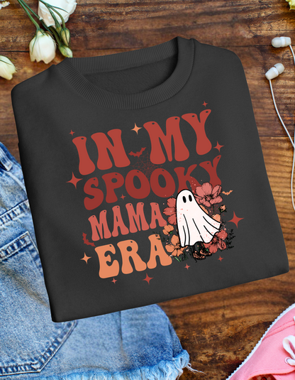 Halloween In My Spooky Mama Era Crewneck Sweatshirt – Comfort & Style for Spooky Season