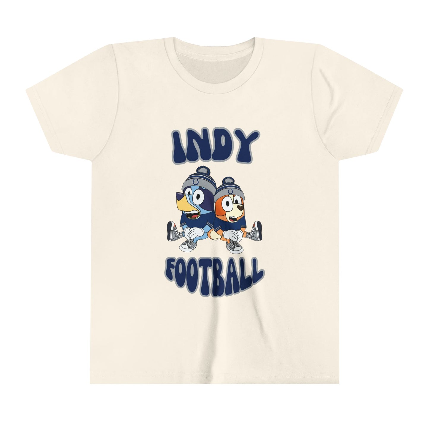 Youth Bluey & Bingo Design Colts Football - Inspired T-Shirt