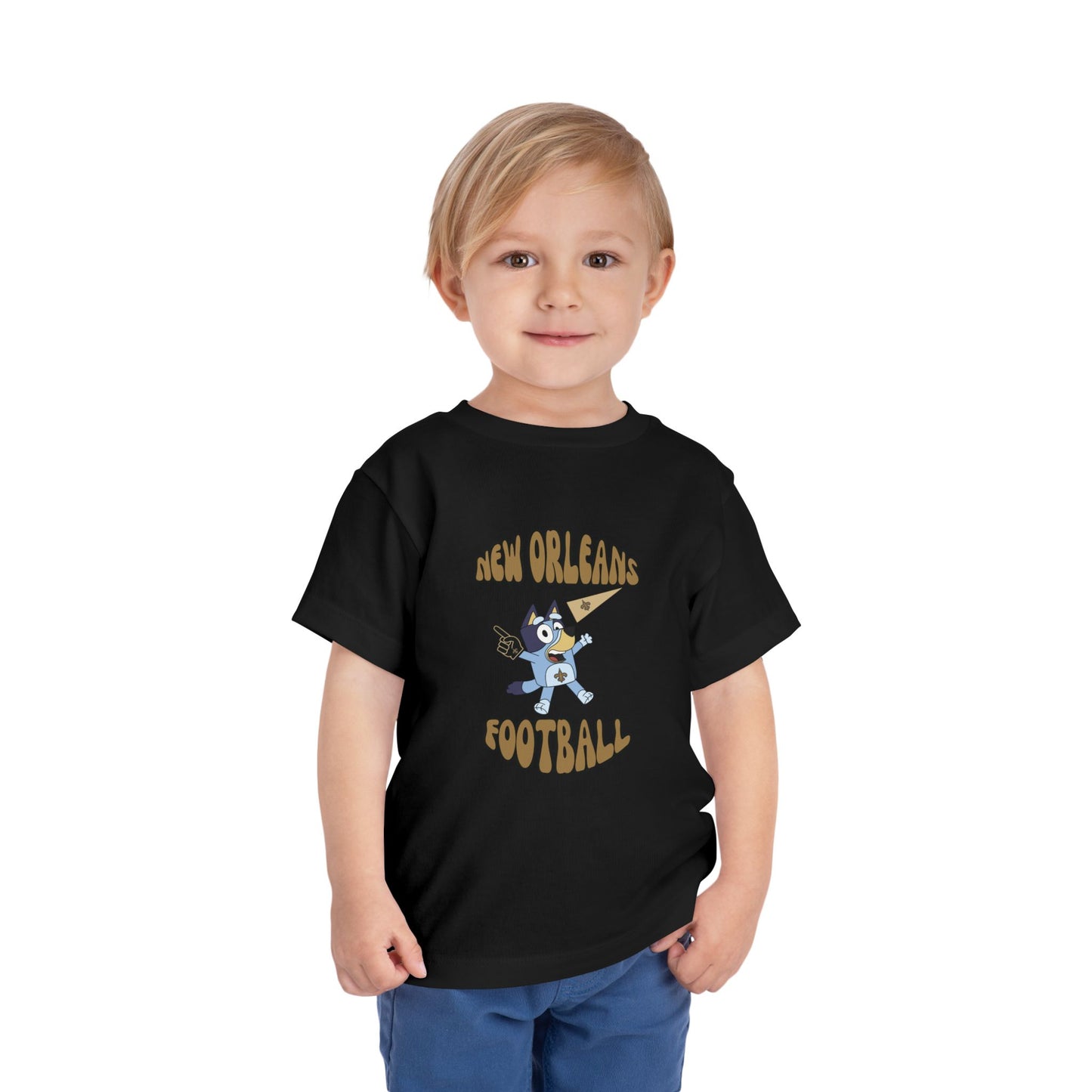 Toddler Bluey New Orleans Saints Football T-Shirt