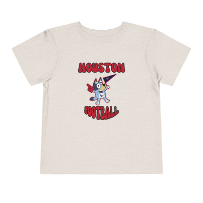 Toddler Bluey Design Houston Texans Football -Inspired T-Shirt