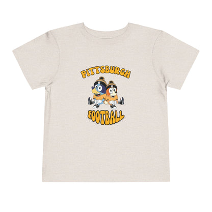 Toddler Bluey & Bingo Design Pittsburgh Steelers Football - Inspired T-Shirt