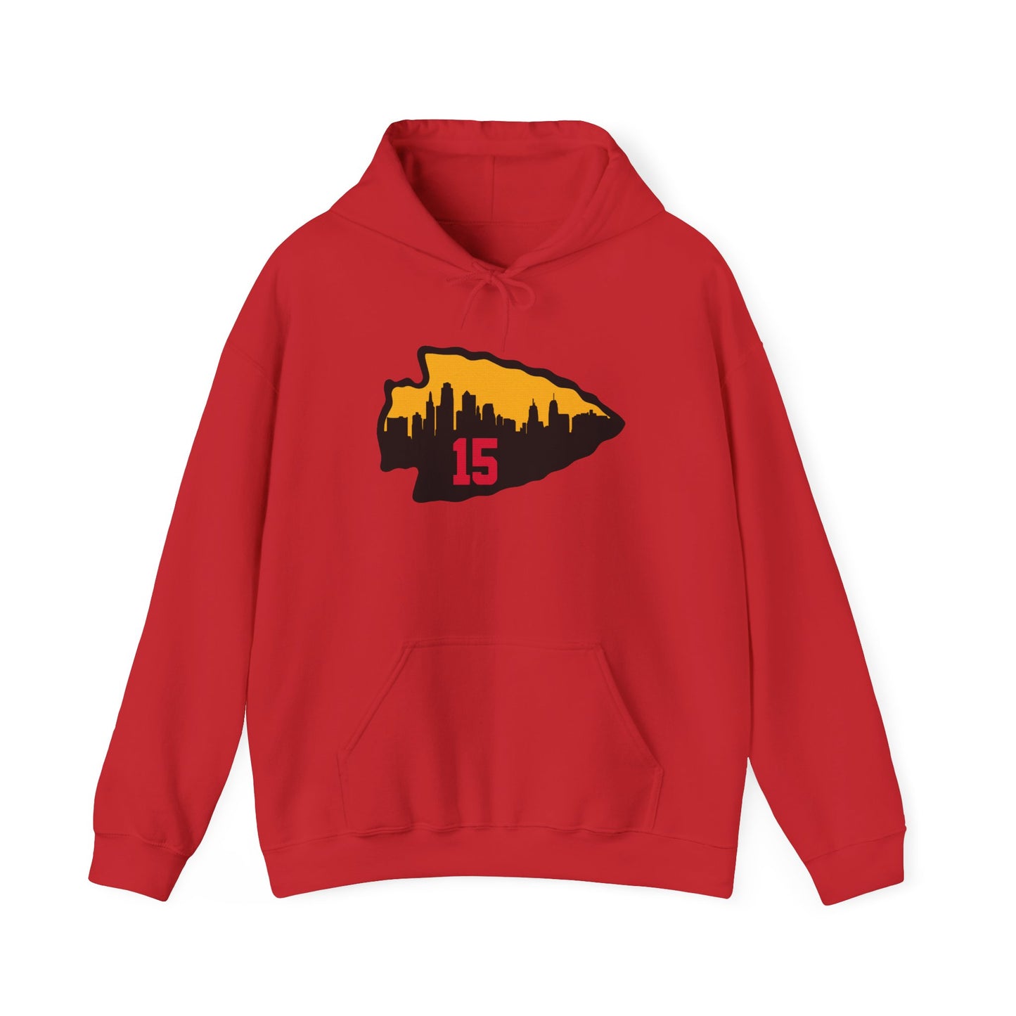 Unisex Kansas City 15 Mahomes Hoodie -  Heavy Blend