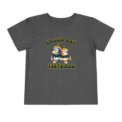 Toddler Bluey & Bingo Design Green Bay Football - Inspired T-Shirt