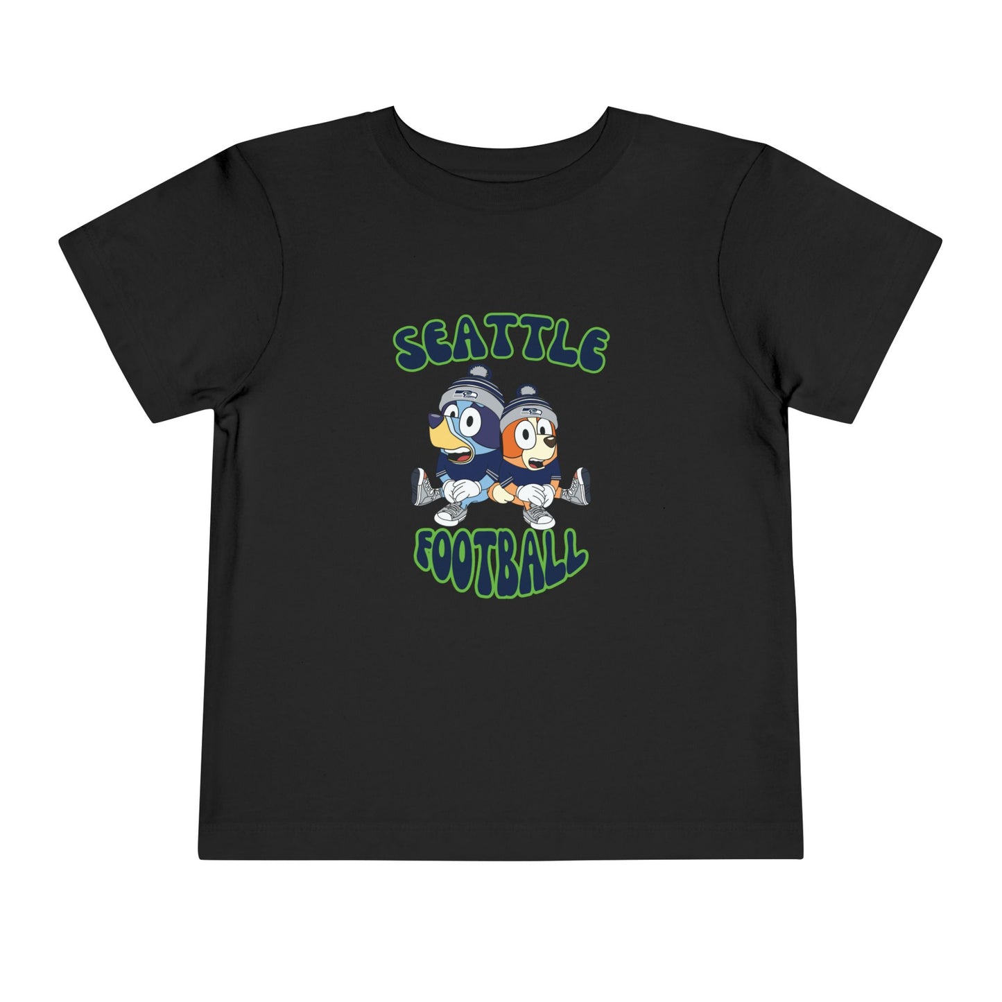 Toddler Bluey & Bingo Design Seahawks Football - Inspired T-Shirt