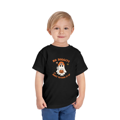 Toddler Halloween  No Diggity Bout To Bag It T-Shirt