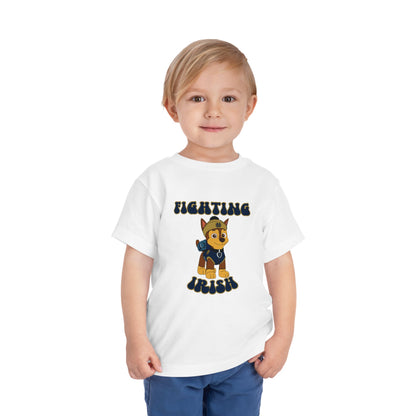 Chase Paw Patrol Fighting Irish College Football Design Toddler Tee