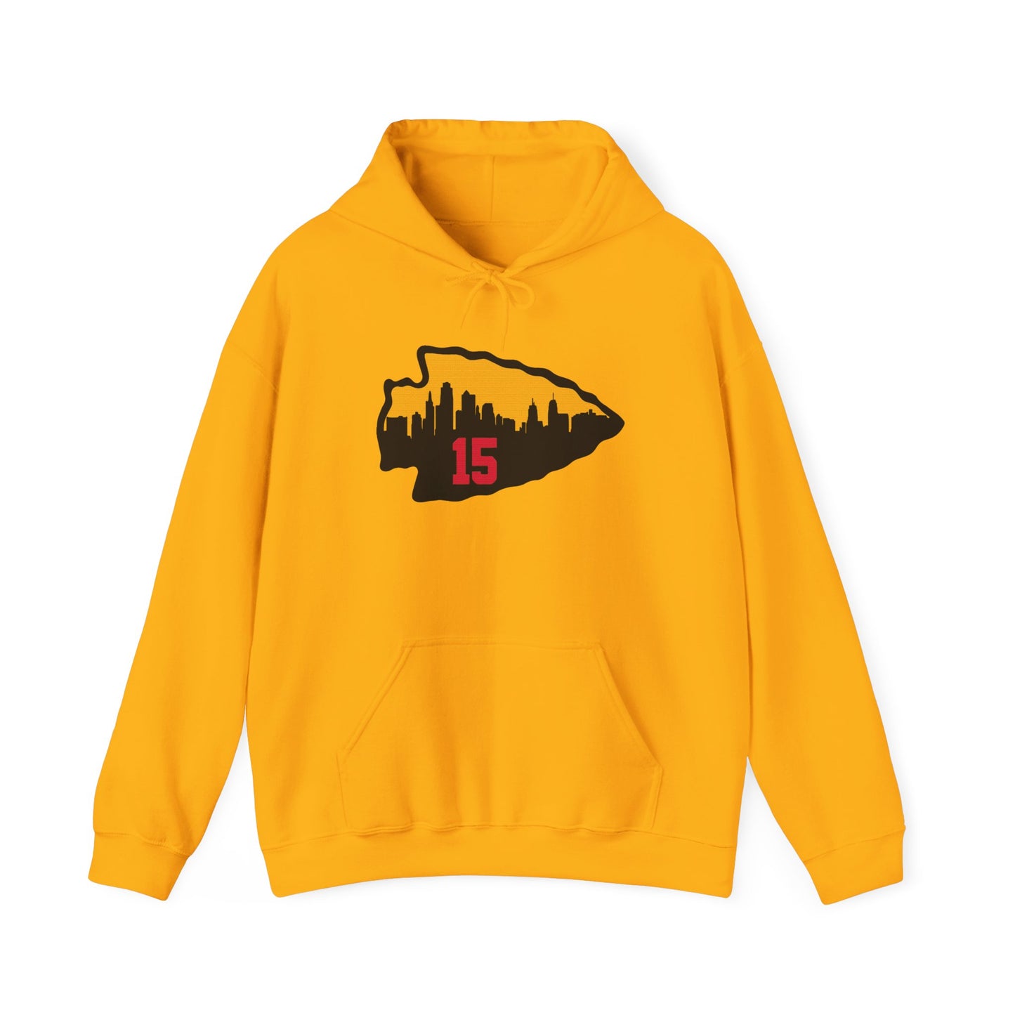 Unisex Kansas City 15 Mahomes Hoodie -  Heavy Blend