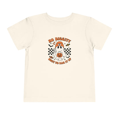 Toddler Halloween  No Diggity Bout To Bag It T-Shirt