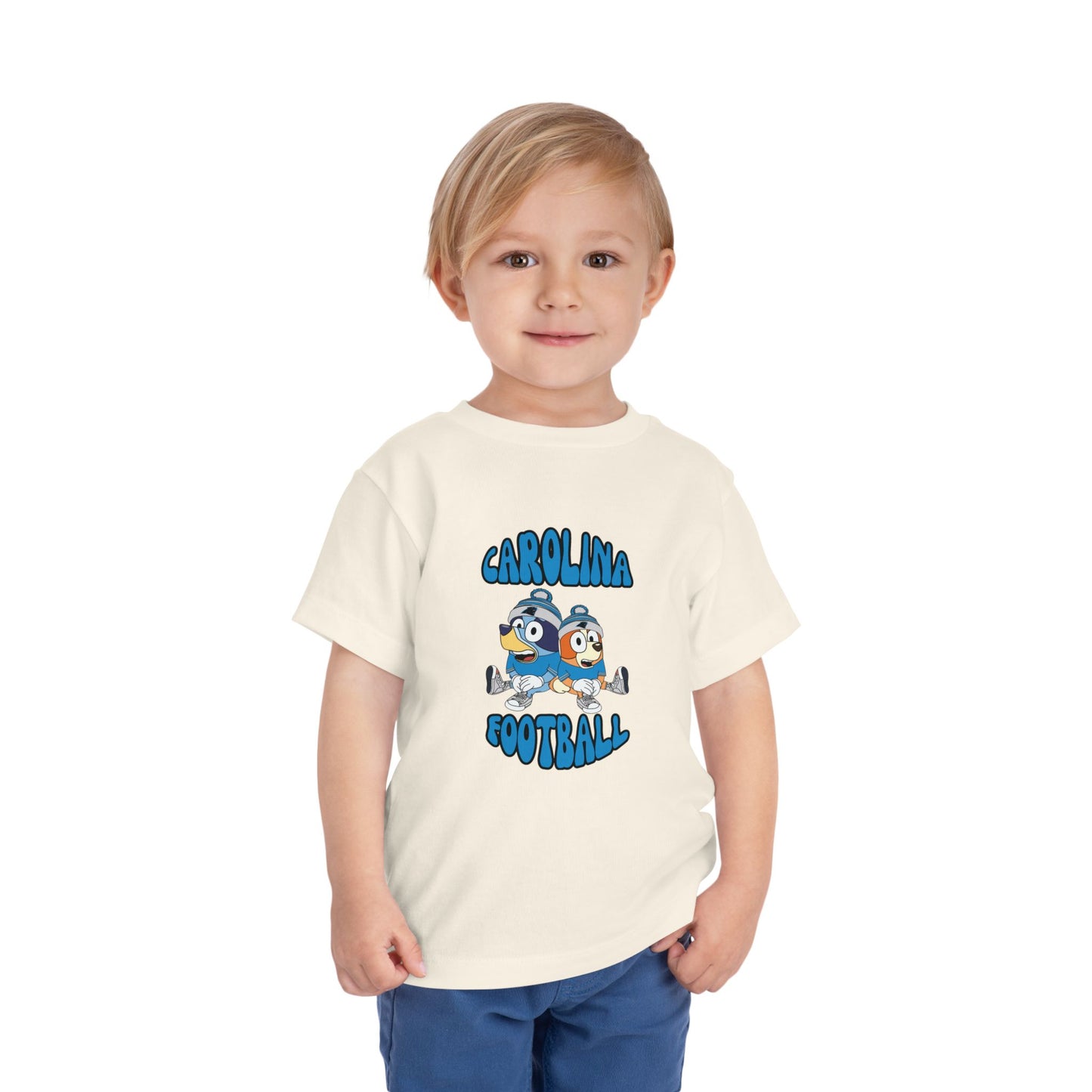 Toddler Tee - Bluey & Bingo Carolina Panthers Football T-Shirt