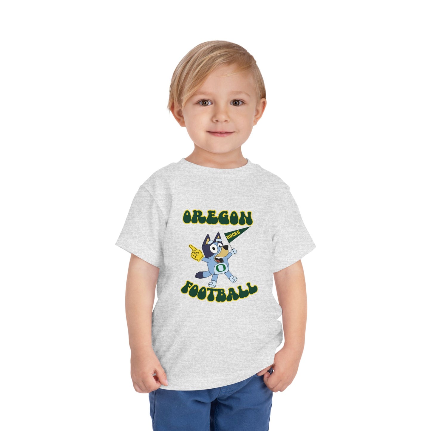 Customizable Toddler Tee - Bluey College Football Design