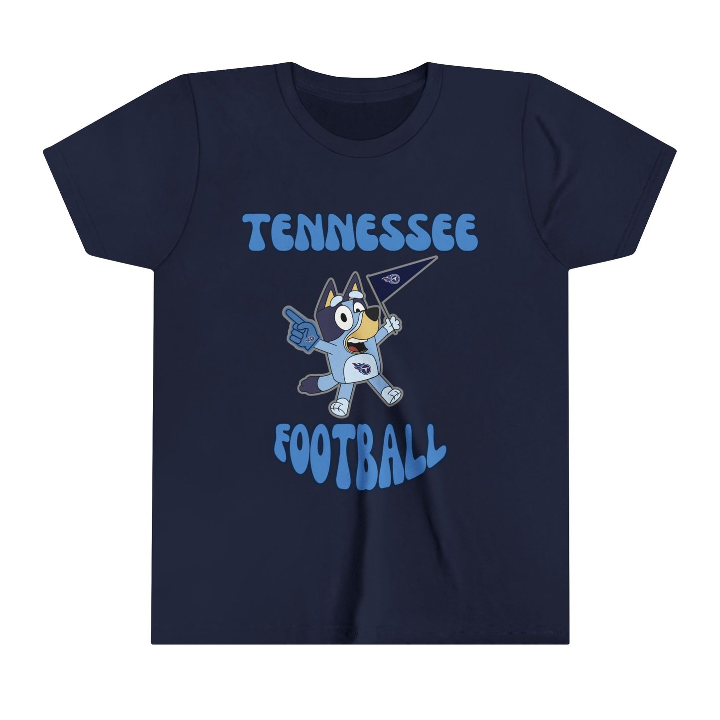 Youth Bluey Design Tennessee Titans Football -Inspired T-Shirt