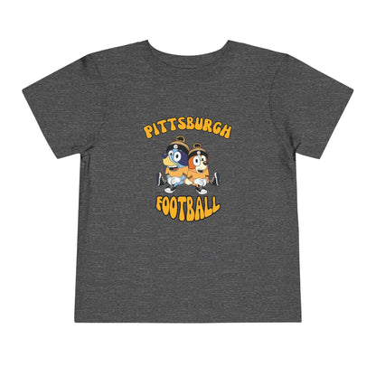 Toddler Bluey & Bingo Design Pittsburgh Steelers Football - Inspired T-Shirt