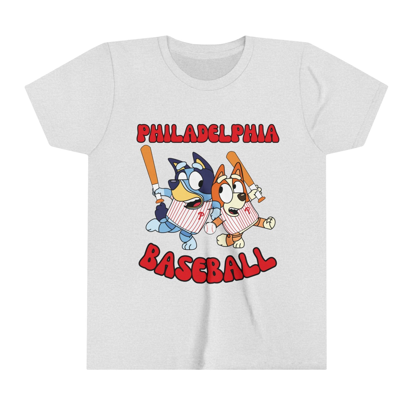 Youth Bluey Design Philadelphia Phillies - Inspired T-Shirt