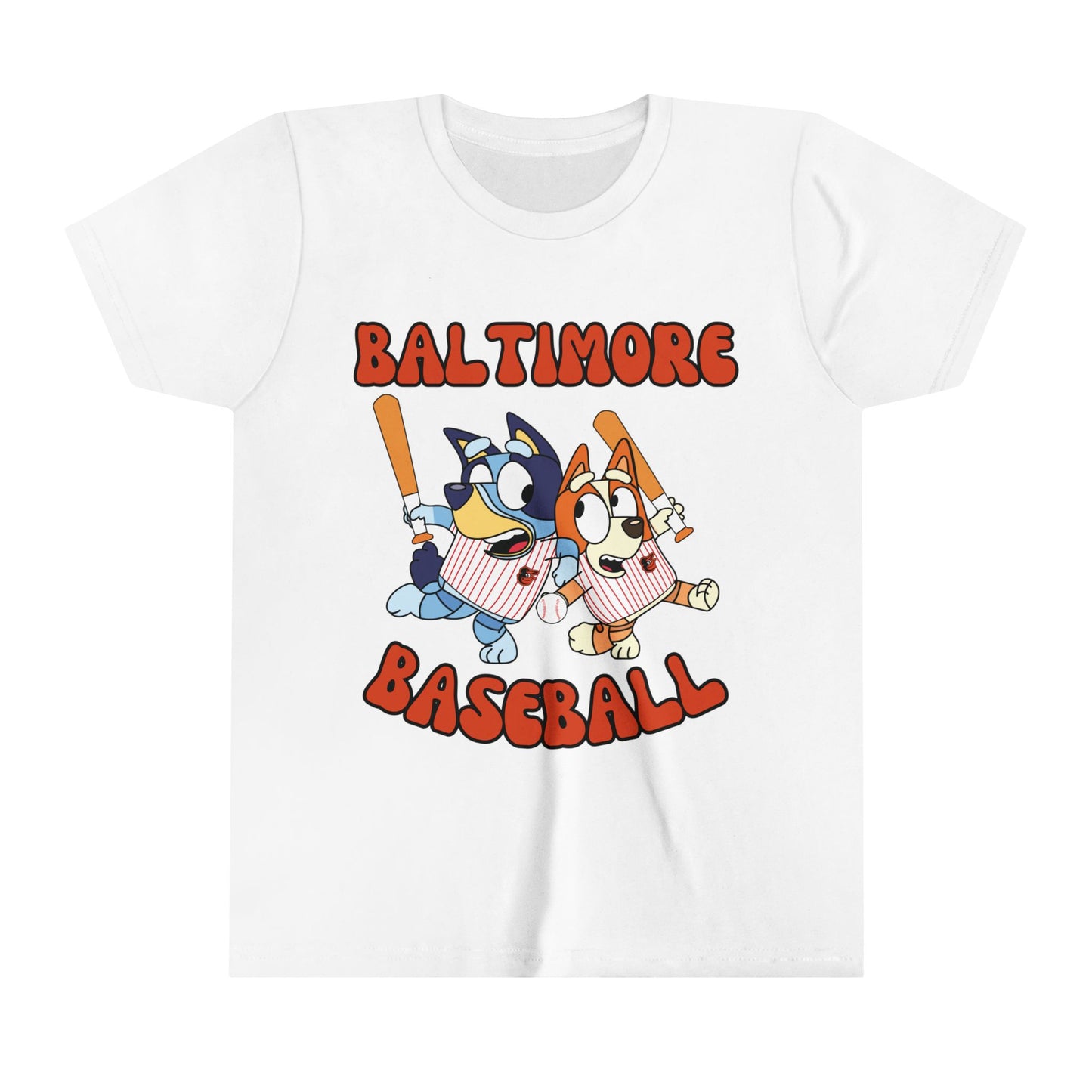 Youth Bluey Design Baltimore Orioles - Inspired T-Shirt