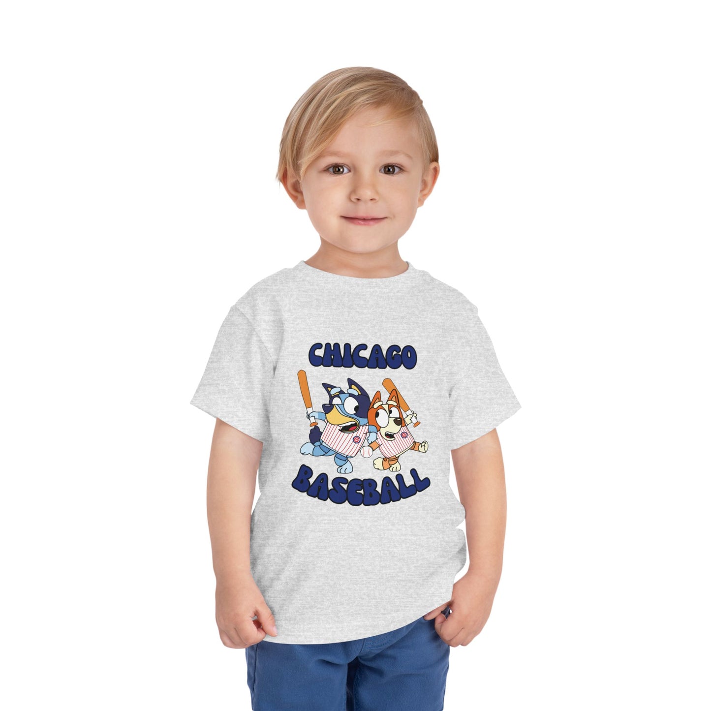 Toddler Bluey Design Chicago Cubs - Inspired T-Shirt