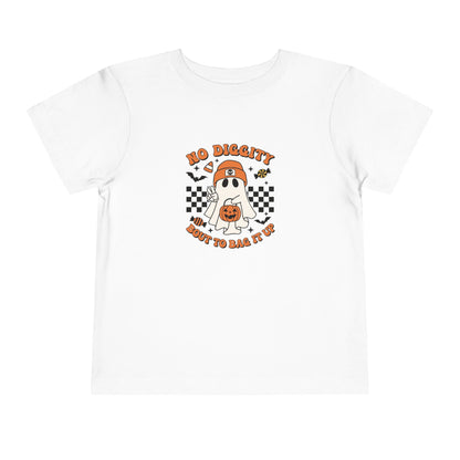 Toddler Halloween  No Diggity Bout To Bag It T-Shirt