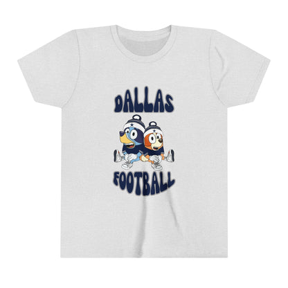 Youth Bluey & Bingo Design Dallas Football - Inspired T-Shirt