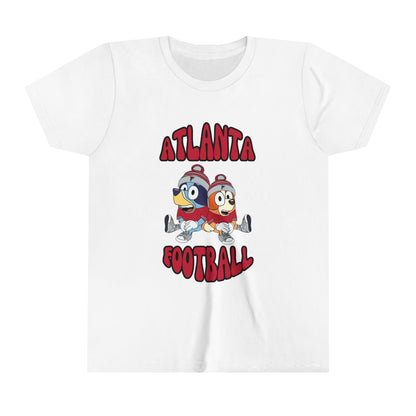 Youth Bluey & Bingo Design Falcons Football - Inspired T-Shirt