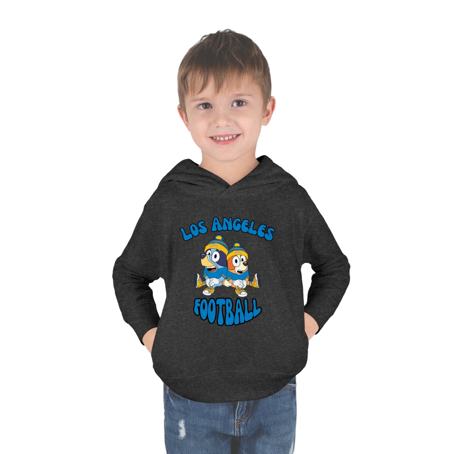 Toddler Bluey & Bingo Design Chargers Football - Inspired Pullover Fleece Hoodie