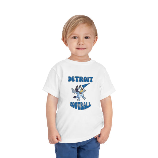 Toddler Bluey Design Detroit Lions Football  -Inspired T-Shirt