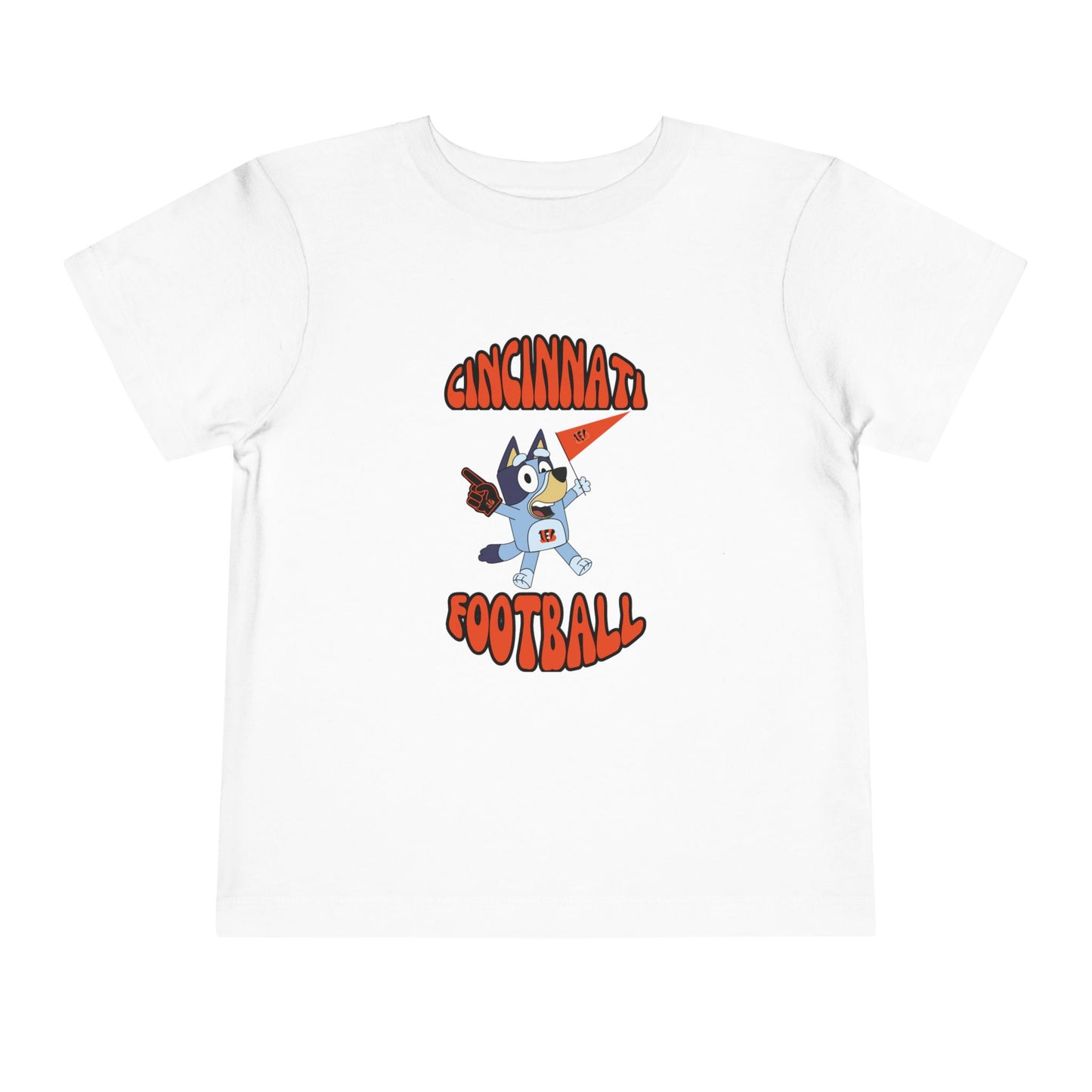 Toddler Bluey Design Cincinnati Bengals Football - Inspired T-Shirt