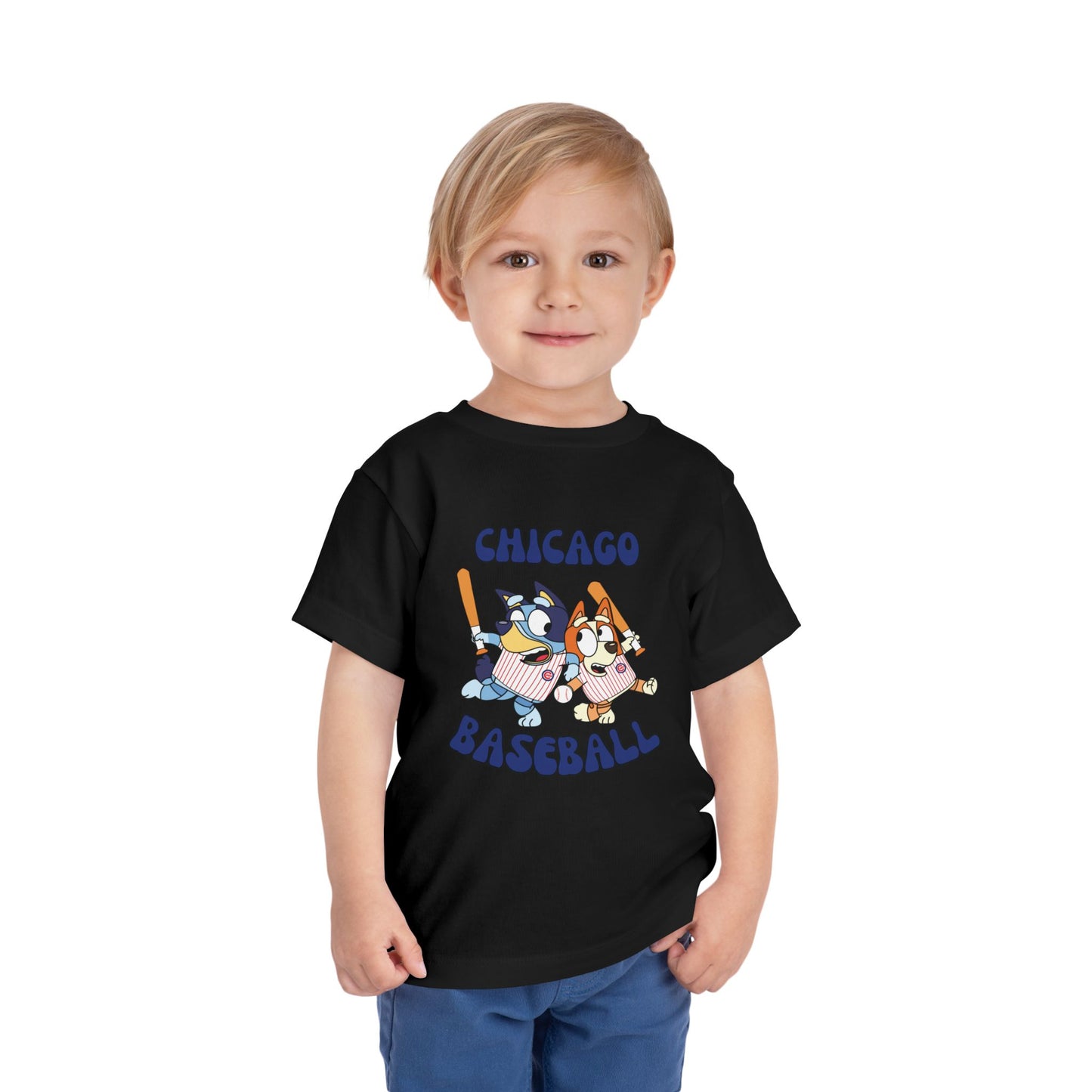 Toddler Bluey Design Chicago Cubs - Inspired T-Shirt