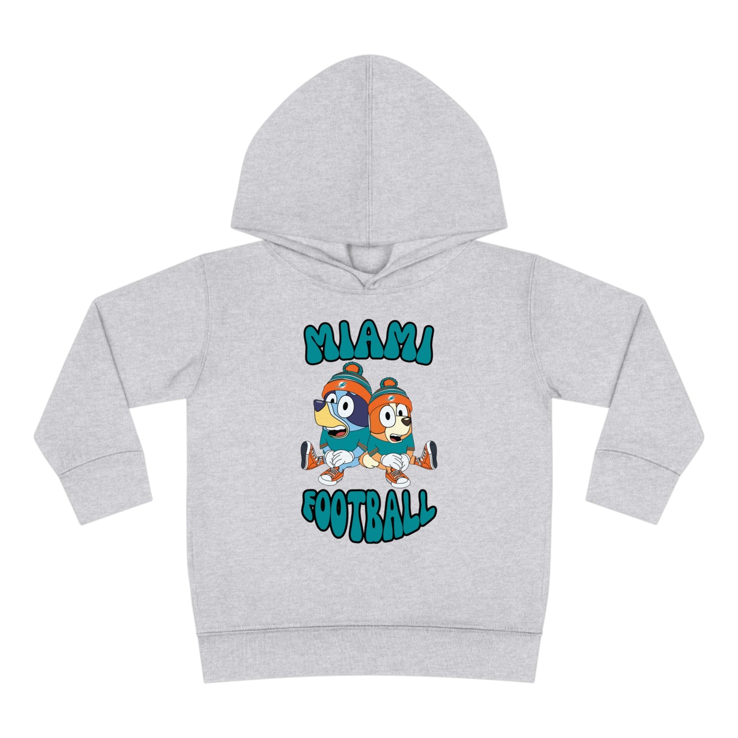 Toddler Bluey & Bingo Design Dolphins Football - Inspired Pullover Fleece Hoodie